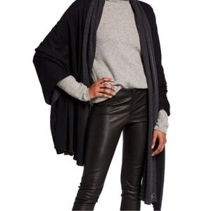 Majestic Filatures Cotton Cashmere Scarf Wrap Deluxe Teeshirt Blue Gray